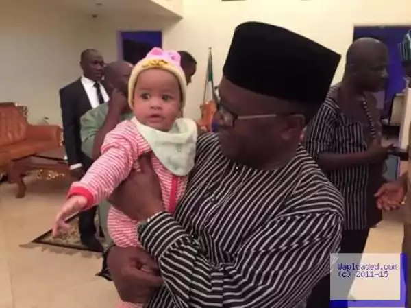 Photos: Benue Governor Ortom And Wife Adopt Cute Little Girl